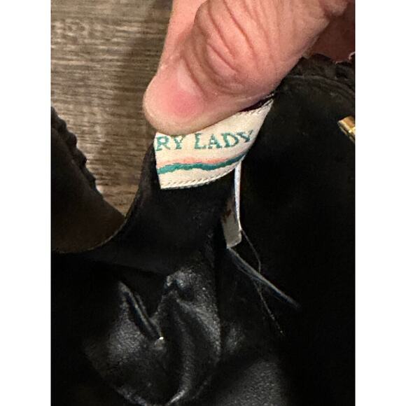 Accessory Lady Vanessa Black Wicker Coated Woven Chain Purse Clutch vintage - Picture 10 of 10